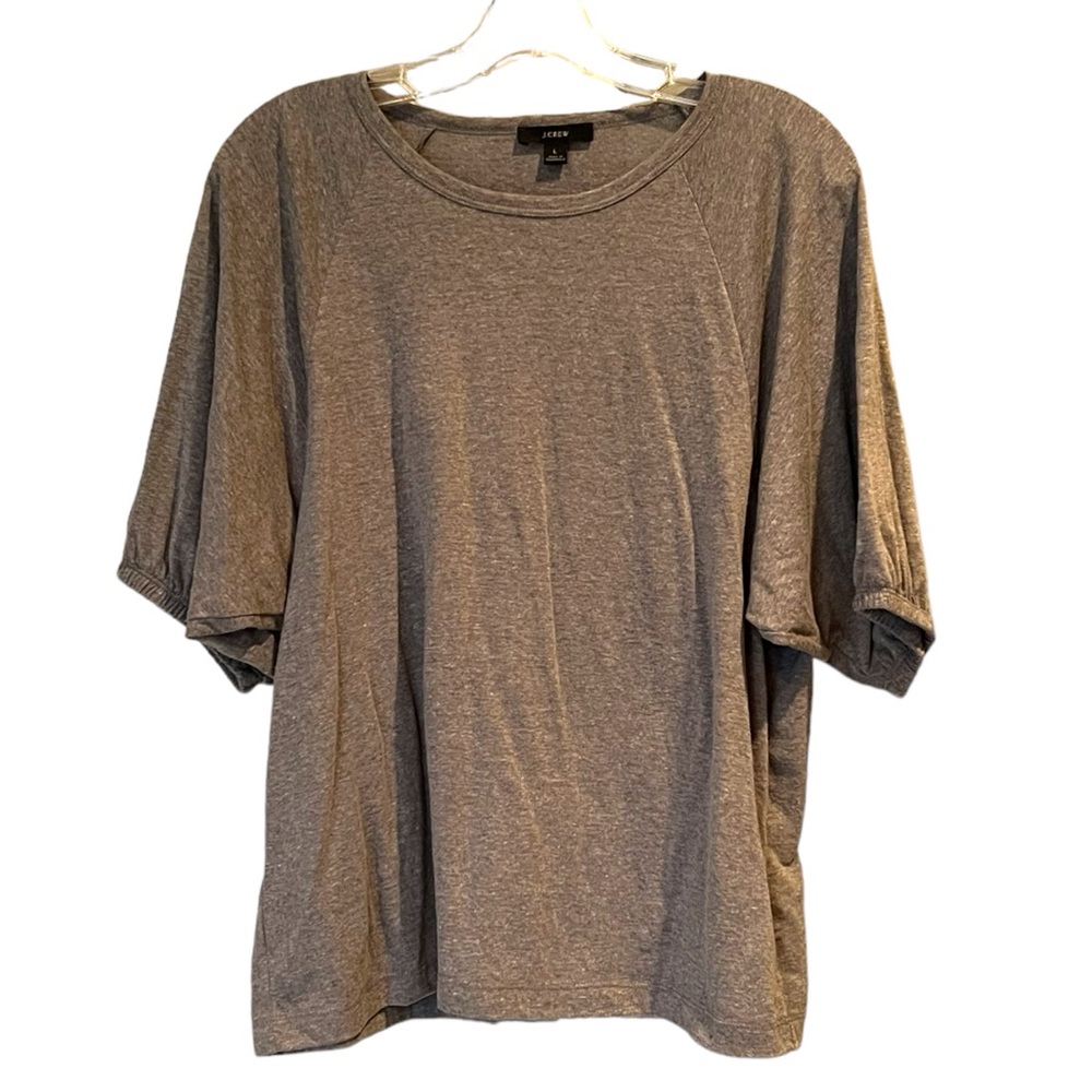 J.Crew raglan sleeve grey balloon sleeve t-shirt sz L